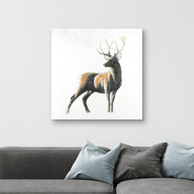 Abstract deer - 32"x32" art on canvas