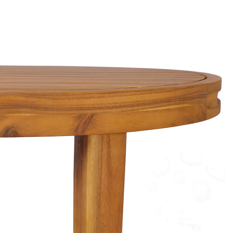 Table de salle à manger ovale d'extérieur, Teck