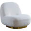 Fauteuil d'appoint pivotant Modern Trimm avec base en acier inoxydable, mousse à haute densité pour un confort et une durabilité ultimes-216870461
