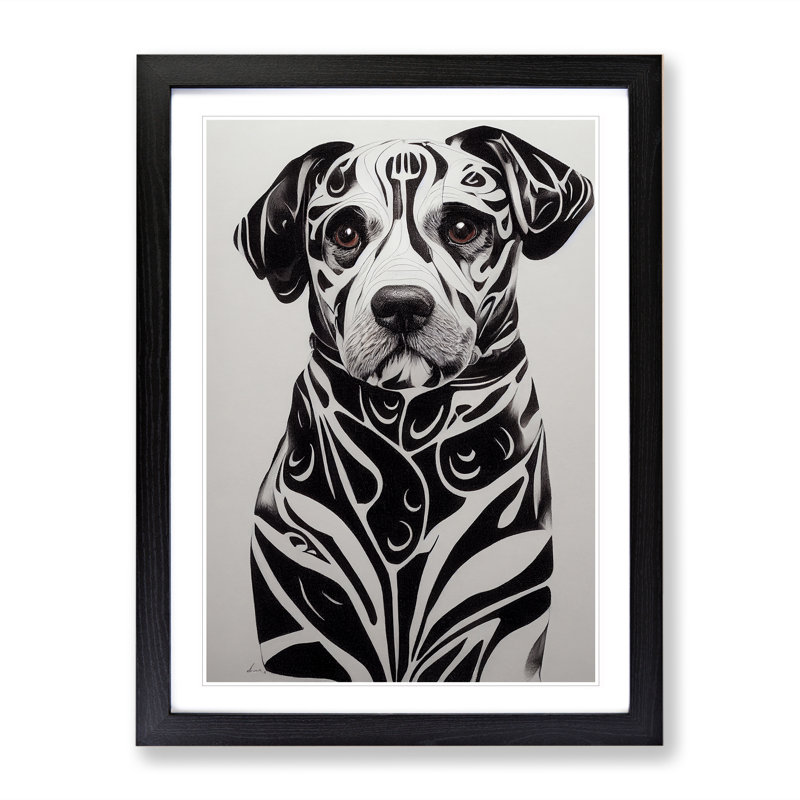 Sweet Dog - Framed Print, Black Framed, 34cm H x 25cm W x 2cm D