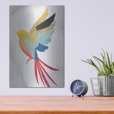 «Colorful Bird» par Andreas Magnusson, art mural en métal