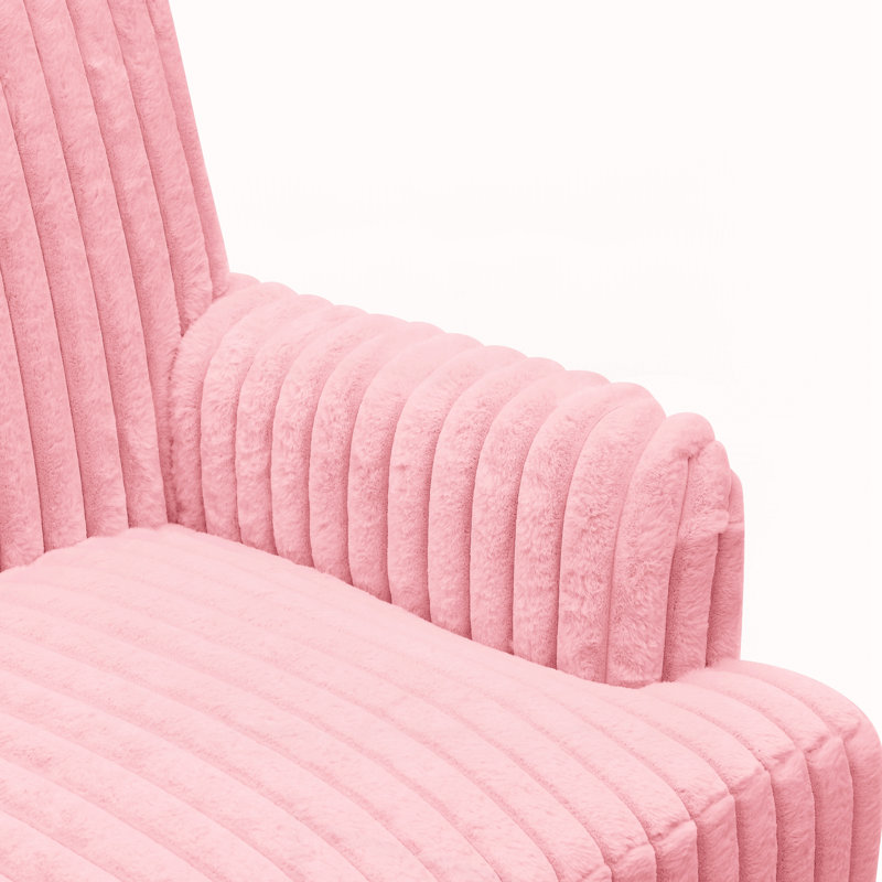 Fauteuil rembourré confortable, Rose