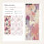 Papier peint abstrait rose avec décoration murale amovible