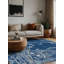 Tapis bleu lavable à la machine-2133439008