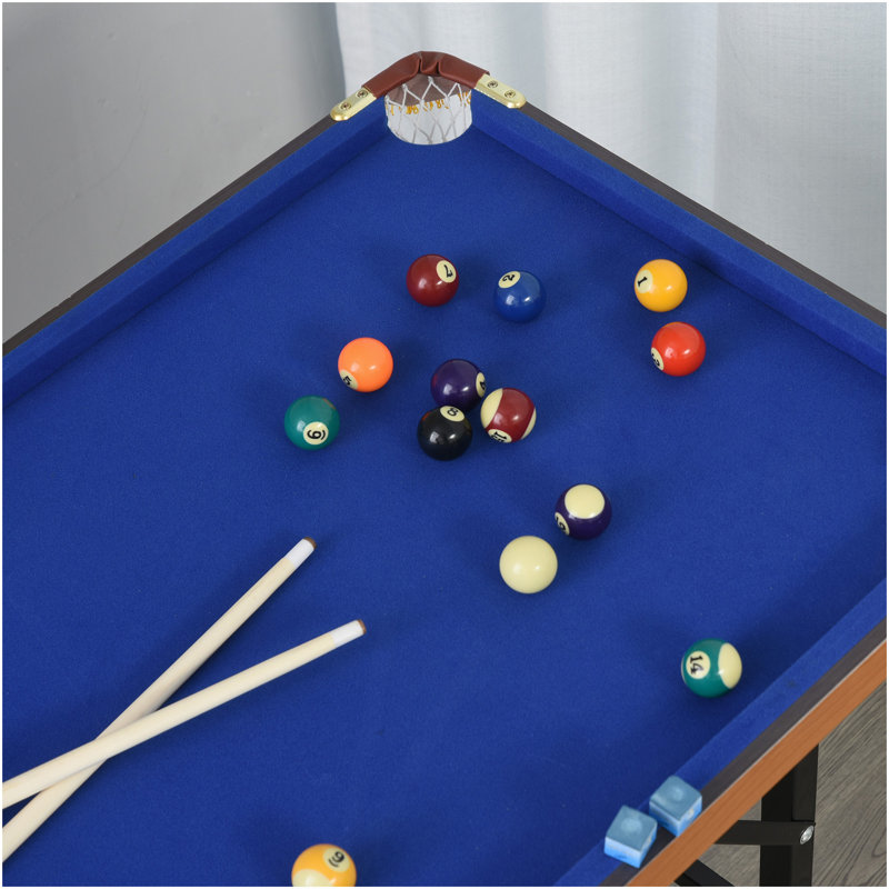 Table de billard pliante portative 55 po Soozier, Bleu