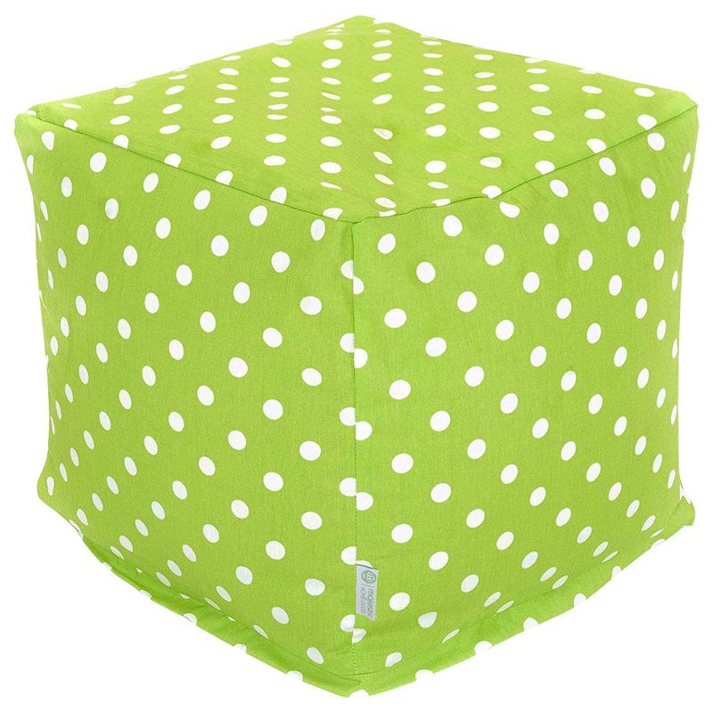 Upholstered Ottoman, Lime