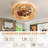 Caged Ceiling Fans with Lights Remote Control