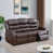 Similicuir brun est en rupture de stock