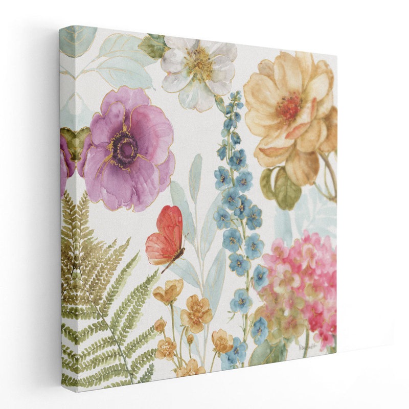 Rainbow Seeds Flowers III - reproduction d'art sur toile, H 40 po x l 40 po