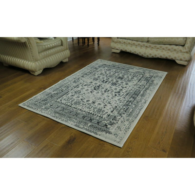 Teppich Bomar in Creme/Schwarz