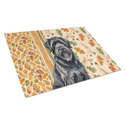 Bouvier des Flandres Heirloom Fall Glass Cutting Board