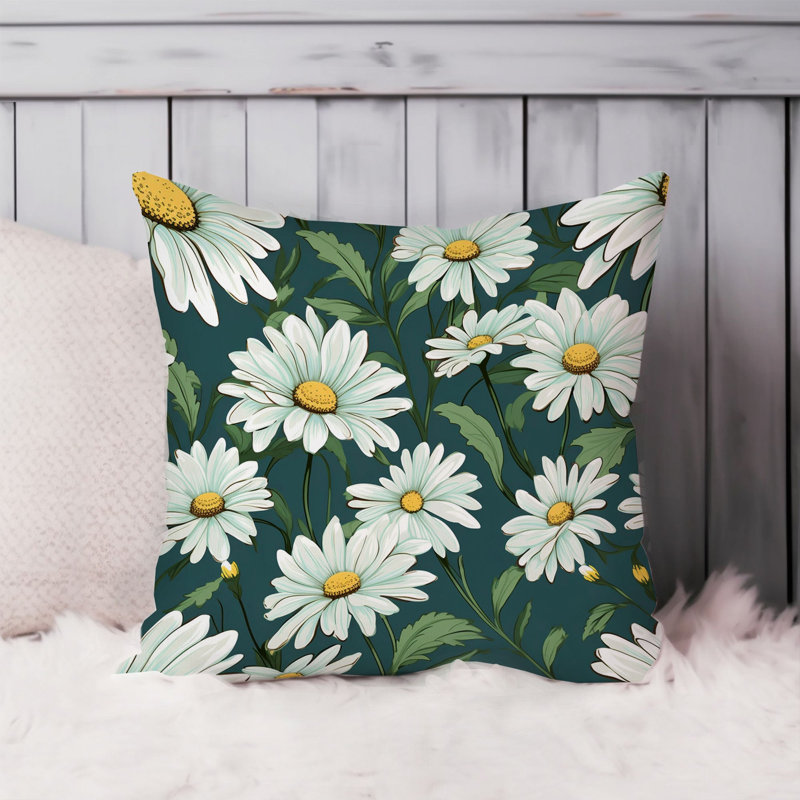Floral Daisy Flowers VII Modern, 18"H x 18"W