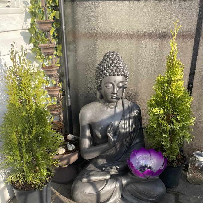 VOID Statua Di Buddha In Pietra Zen Cuscini Federe Poliestere