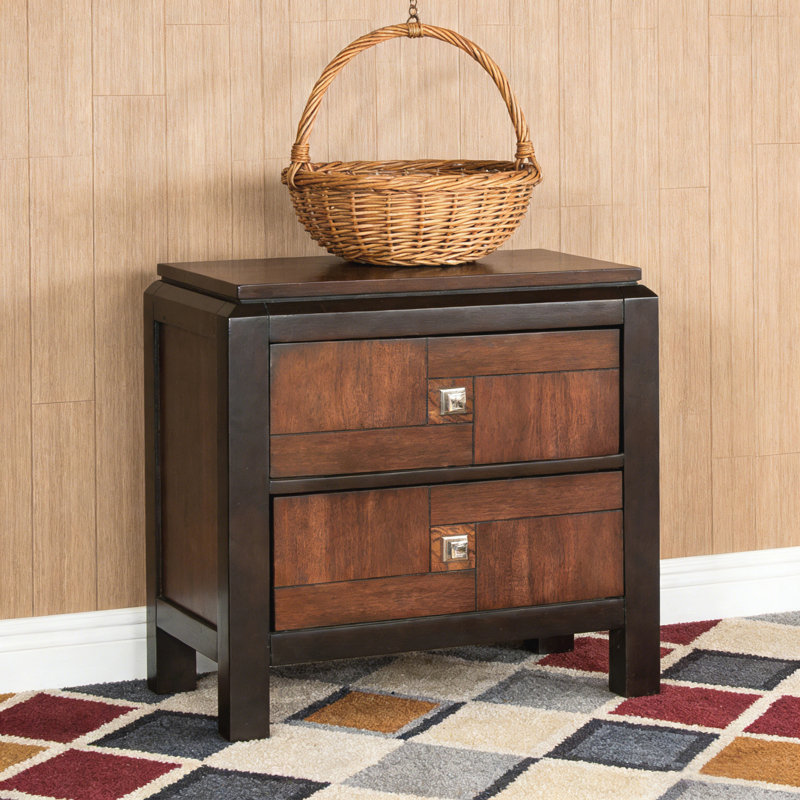 Table de chevet Acacia noyer 1pc seulement