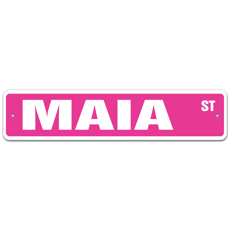 Plaque de rue Alba, H 7 po x l 30 po x P 0,1 po