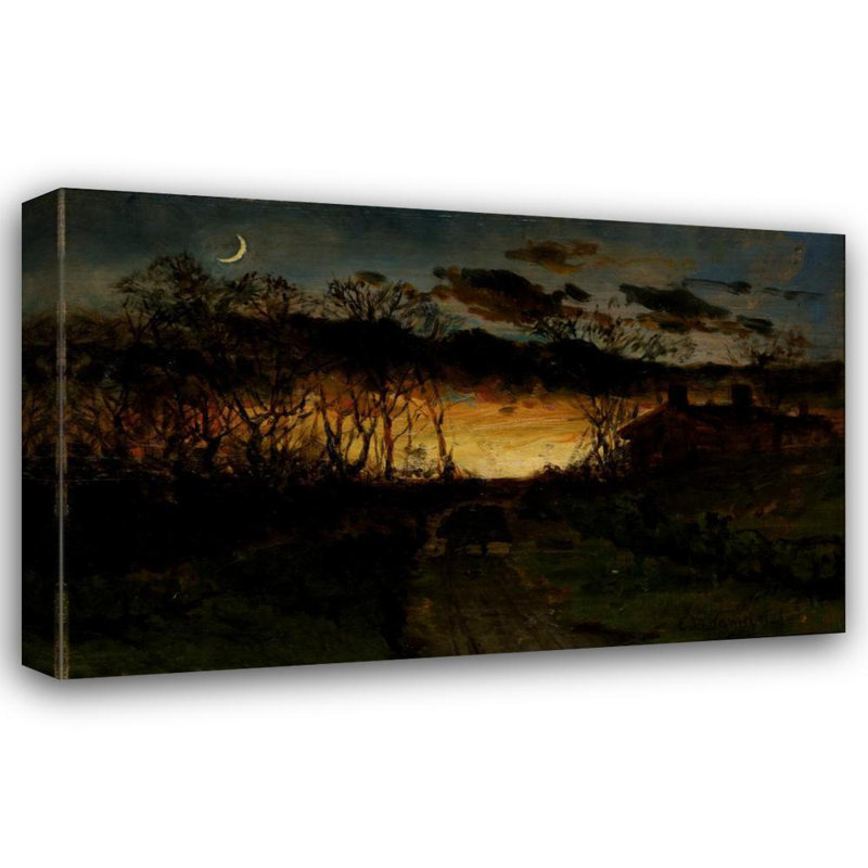 "Sans titre" par Edward Mitchell Bannister - Art mural sur toile tendue avec châssis, H 17 po x l 24 po