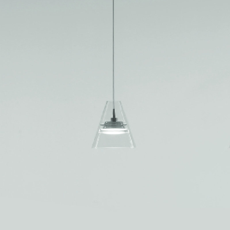 Dillinger 1 - Light Chrome LED Pendant, Clear