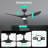 52" Ulanda Blade LED Propeller Ceiling Fan with Remote Control-2131780870
