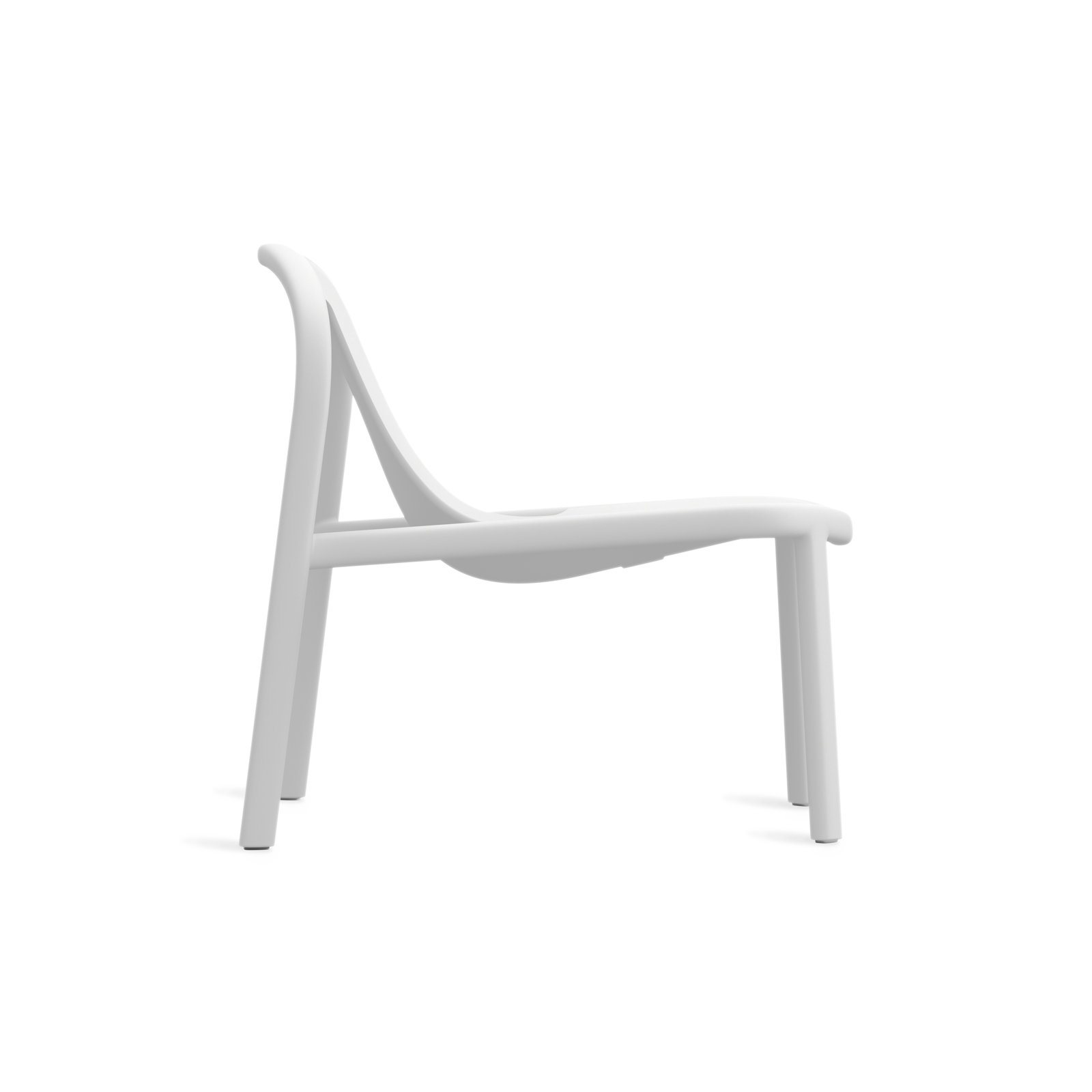 Decade Outdoor Armless Lounge Chair, White