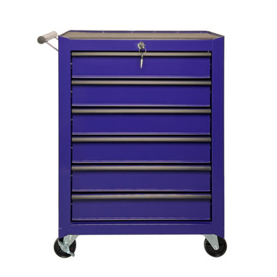 Rolling Metal Tool Chest with 6 Drawers, 20" 6-Drawer Tool Chest Cabinet with Ball Bearing Drawer Slides, Steel Tool Storage Box Organizer