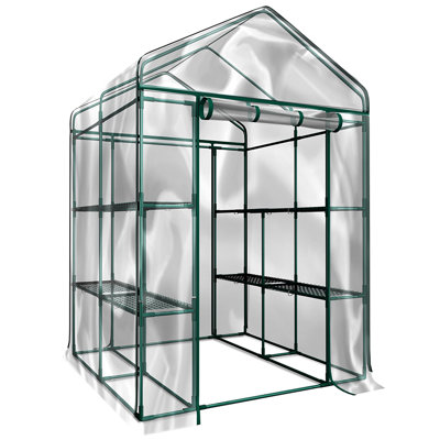 Serre - Serre avec 8 tablettes robustes et housse en PVC pour une utilisation intérieure ou extérieure - Serre 56 x 56 x 76 pouces par Home-Complet