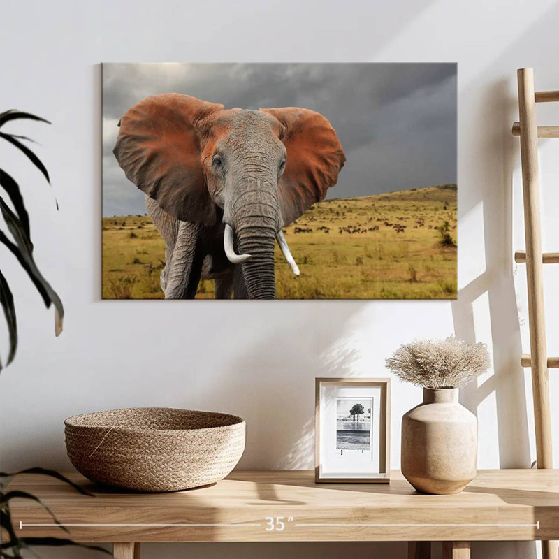 Brampt African Elephant, 30" H x 45" W