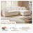 108" Cloud L-Shaped Modular Sectional Sofa, 2 Washable Cover Sets with Ottoman, Oversized Deep Seat Living Room Couch for DIY Color Switch, Boneless Style (White & Grey)-1865112579