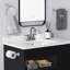 Robinet pour lavabo de salle de bain 3 trous, 4 pouces avec bonde escamotable-93816070