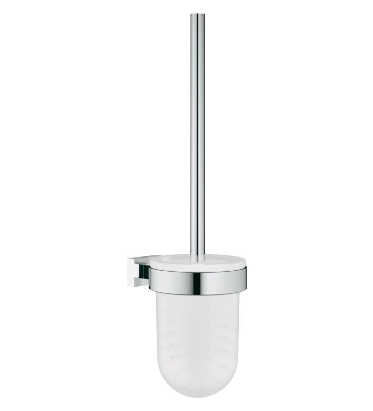 Essentials 14.76in. H Wall Mounted Toilet Brush and Holder