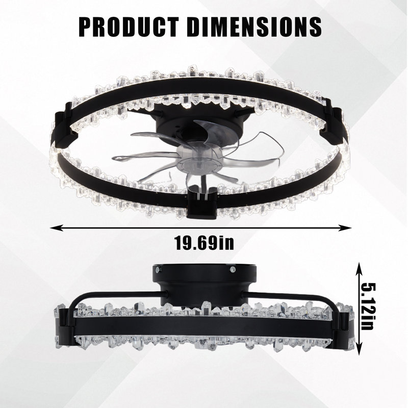 50cm Ceiling Fan, Black