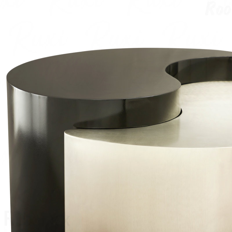 Table basse Modern Contemporary, Noir / argenté