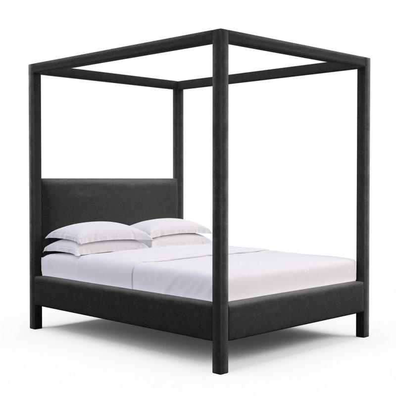 Lafayette Upholstered Standard Storage Bed, Full, Distressed Leather Black Jack