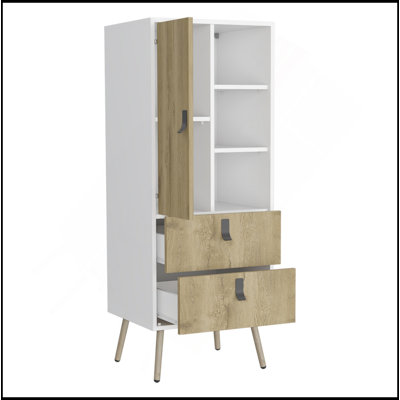 Grande commode Magness, chambre, blanc / Macadamia
