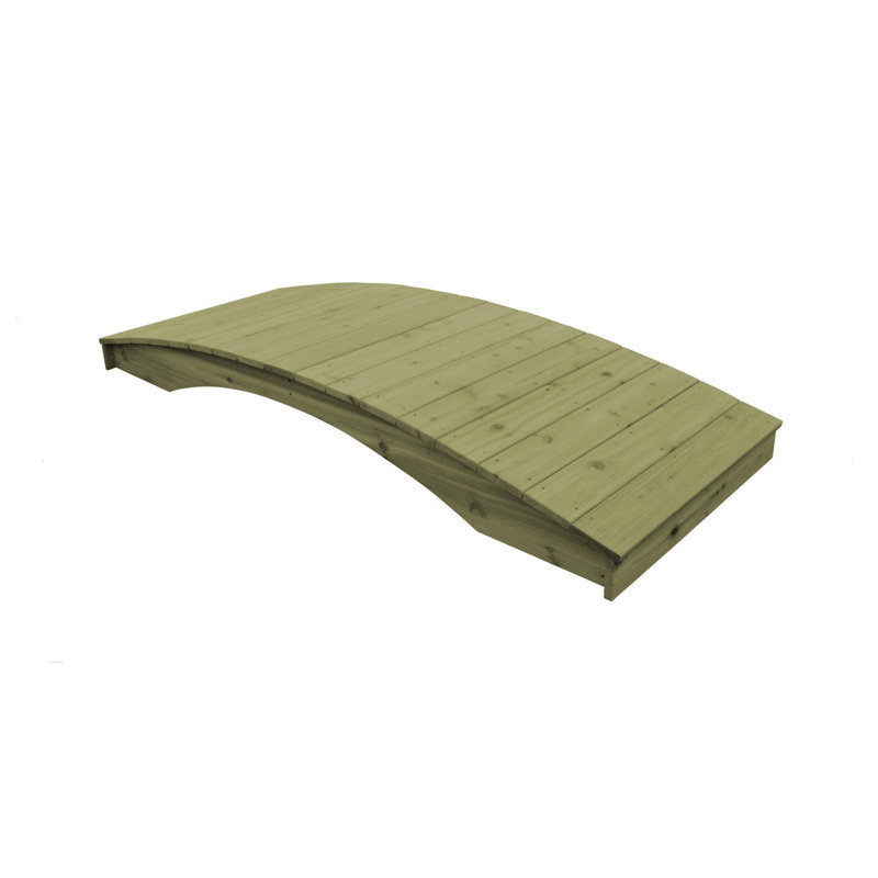 Pont de jardin en planches de cèdre Keystone Amish Co., 91 cm x 122 cm, teinture feuille de tilleul, 3 pi x 4 pi