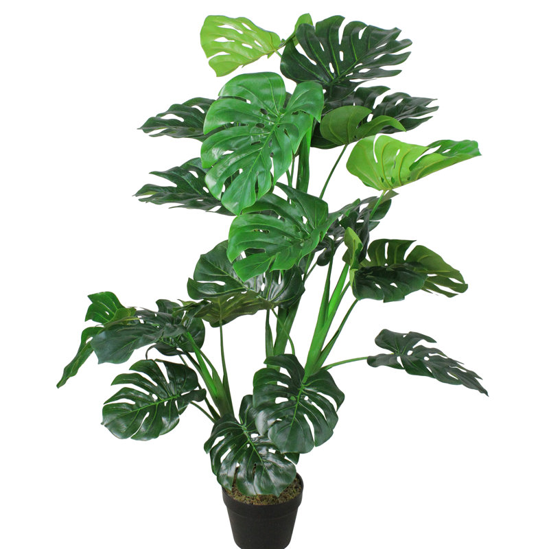 Plante artificielle verte 4 'en pot Monstera
