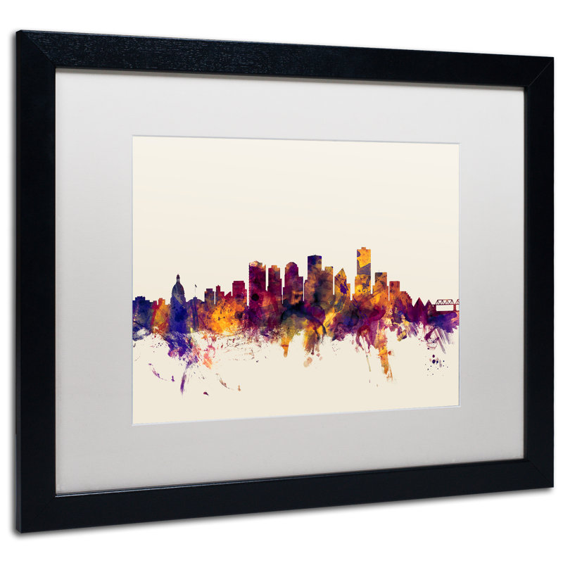 Modern & Contemporary, 16" H x 20" W x 0.5" D, White Mat