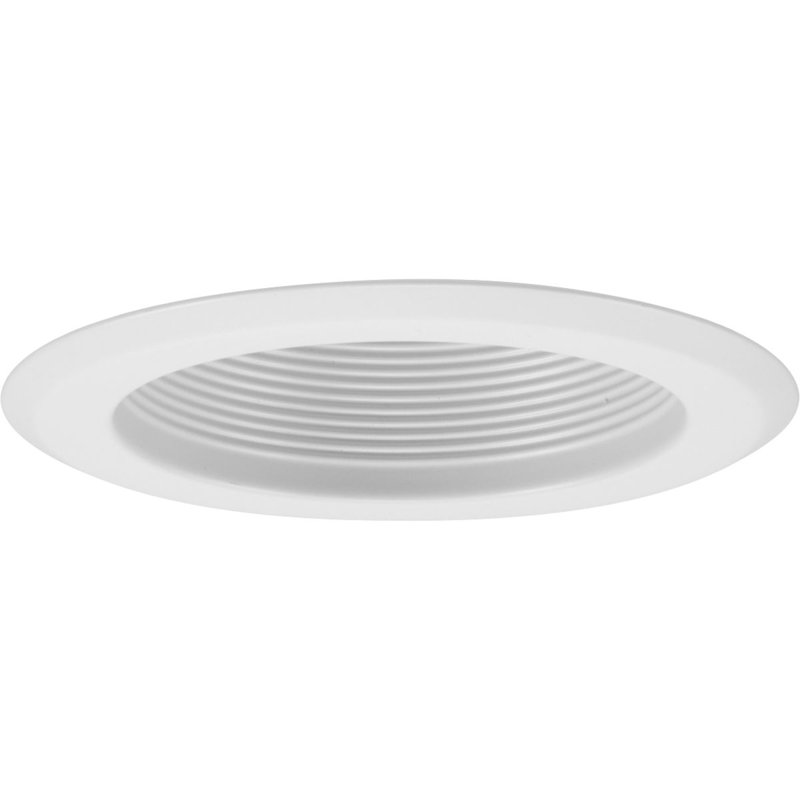 White Aluminum 5" Indoor/Outdoor LED Recessed Baffle Trim