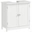 Élégant meuble-lavabo à piédestal et armoire de salle de bain sous le lavabo-1165497577