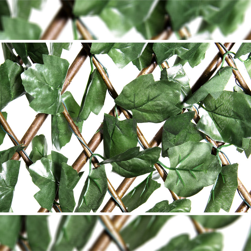Double-Sided Expandable Ivy Leaf Trellis Privacy Fence 2-Pack