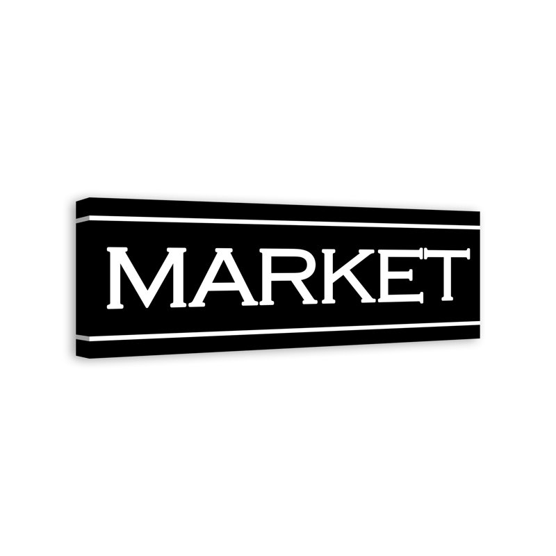 «Market» - Reproduction d'art textuel sur toile non encadrée