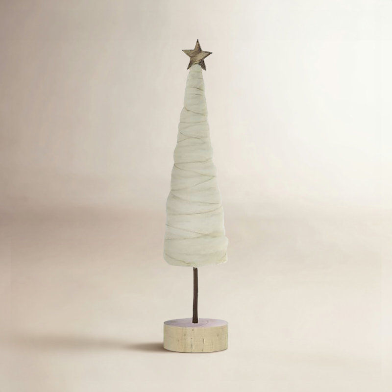 Wooly Tree, 18" H x 3.25" W x 3.25" D