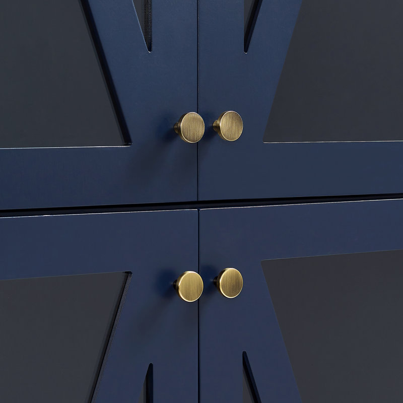 Cyndee 72'' Kitchen Pantry, Navy Blue