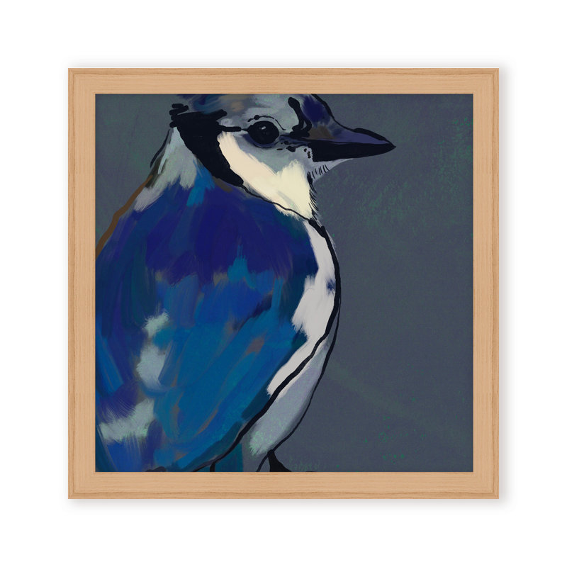 Nature Inspired Azure Aviary, 16" H x 16" W, Framed Canvas, Brown
