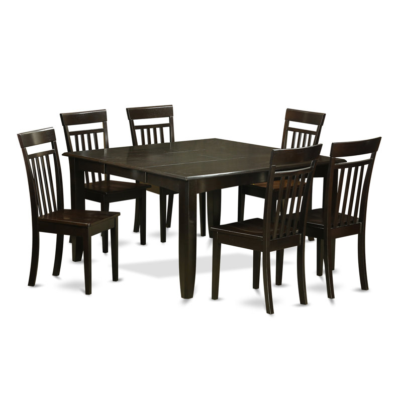 Ensemble de table de salle à manger 7 pièces 7 pièces, 7 pièces: 1 table, 6 chaises