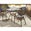 Genie Stacking Patio Dining Armchair with Cushion-46792396