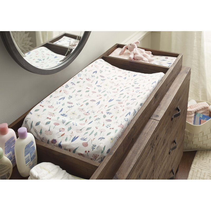 Housse de matelas à langer florally