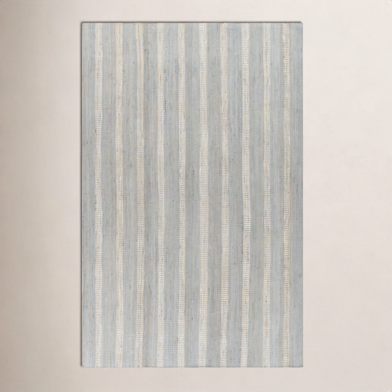 Aadison Blue Hand-Woven Striped Jute Rug, Rectangle 7'10" x 9'10"