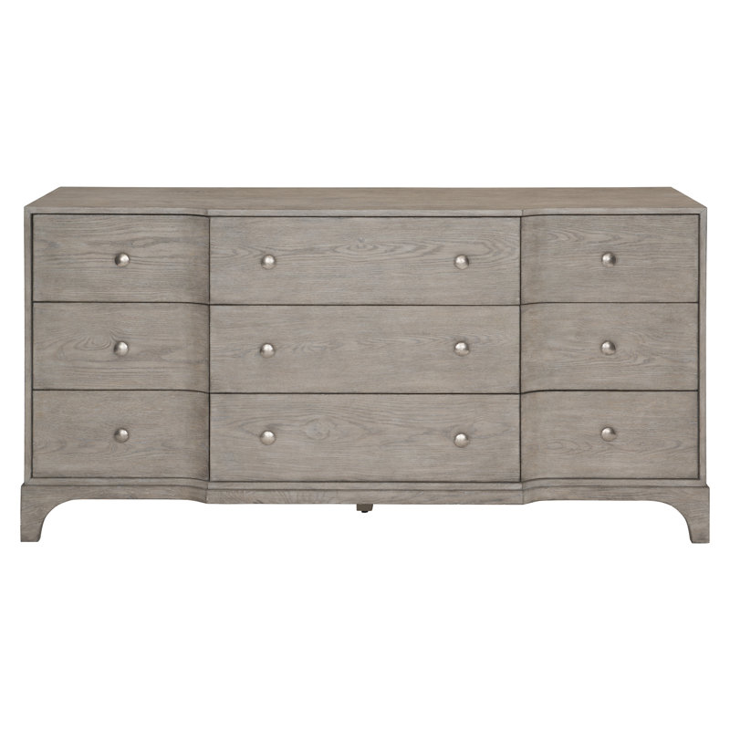 Gray Coastal 9-Drawer Soft Close Dresser