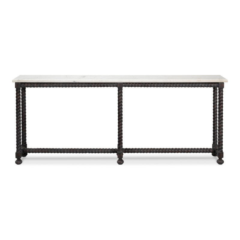 Barley 80'' W Marble Console Table