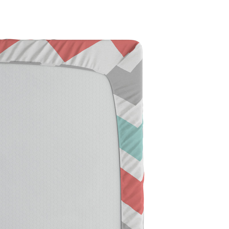Microfiber Chevron Fitted Sheet, Twin XL Fitted Sheet